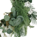 Christopher Knight Home® - Noble House - Mariette 21.75" Eucalyptus and Pine Artificial Wreath with Magnolias, Green and White