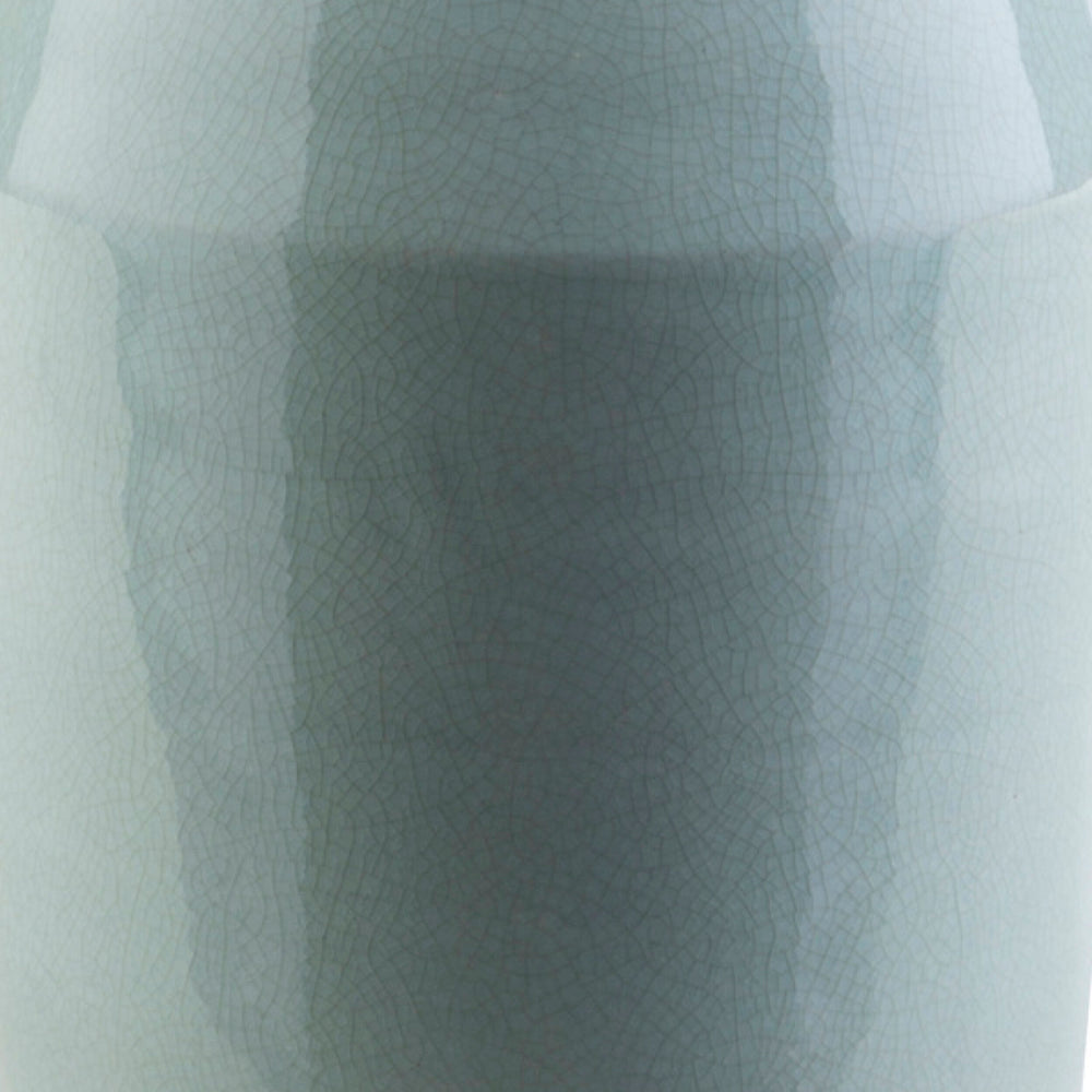 Surya Adessi Elegant Ceramic Decorative Vase - 17"H, 6"W - Perfect For Blooms & Stylish Home Decor Aqua Ceramic Dss610-m