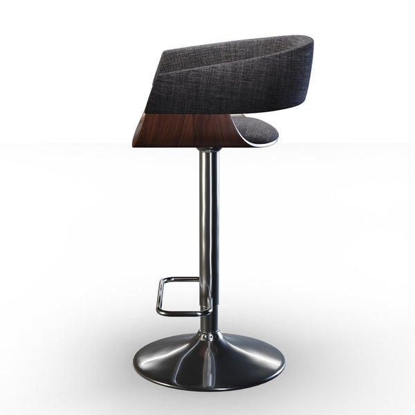 English Elm Lowell Adjustable Swivel Bar Stool - Modern Charcoal Grey, Comfort & Style For Any Space B136P158832