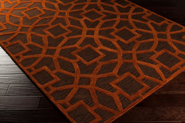 Surya Dream 8' X 8' Handmade Low Pile Rug - Modern Hand Tufted Nz Wool Decor For Effortless Elegance Dark Brown Nz Wool Dst1172-8rd