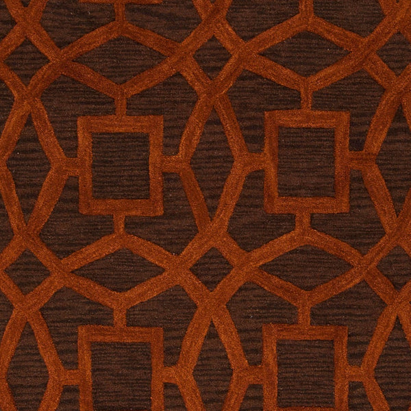 Surya Dream 8' X 8' Handmade Low Pile Rug - Modern Hand Tufted Nz Wool Decor For Effortless Elegance Dark Brown Nz Wool Dst1172-8rd