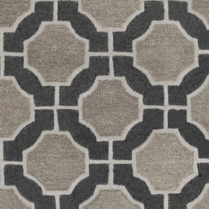 Surya Dream 8' X 8' Handmade Low Pile Rug - Modern Hand Tufted Nz Wool Decor For Effortless Elegance Black Nz Wool Dst1185-8rd
