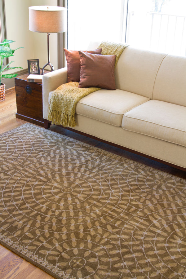 Surya Dream 8' X 8' Handmade Low Pile Rug - Modern Hand Tufted Nz Wool Decor For Effortless Elegance Brown Nz Wool Dst342-913