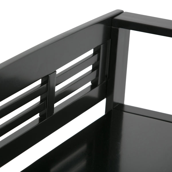 English Elm Adams Entryway Storage Bench In Black - Stylish Solid Wood Seating With Hidden Storage & Safety Hinges B136P158099