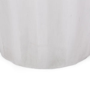 English Elm Outdoor Fluted Concrete Side Table Sculptural Wave Top Patio or Sunroom Accent 73434.00