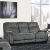 Parker House Cooper - Shadow Grey Manual Glider Reclining Sofa And Two Recliners Grey 100% Polyester (S) Mcoo-311-sgr