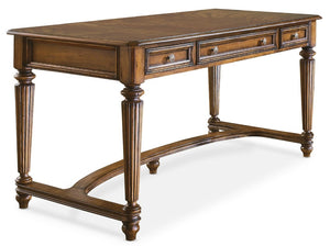 Hooker Furniture Brookhaven Distressed Cherry Console Desk With Fluted Legs, Keyboard Drawer & Integrated Power, 60" 281-10-458