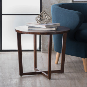 English Elm Christopher Knight Home® - NESTING Table Mahogany Acacia Wood End/Side Table — Solid Rustic Finish, Compact 26.75"L x 26.25"W 60349.00