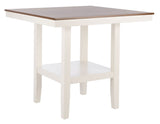 Safavieh Yuri Square Counter Table White/Natural DTB9211A