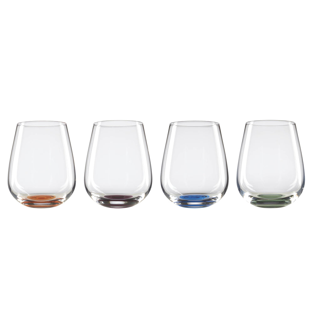 Lenox Oneida Bottoms Up Stemless Wine Glasses, Set of 4 Multi, MULTI GLASS,CRYSTAL 895927
