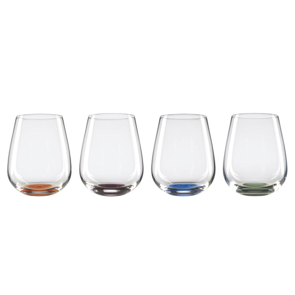 Lenox Oneida Bottoms Up Stemless Wine Glasses, Set of 4 Multi, MULTI GLASS,CRYSTAL 895927