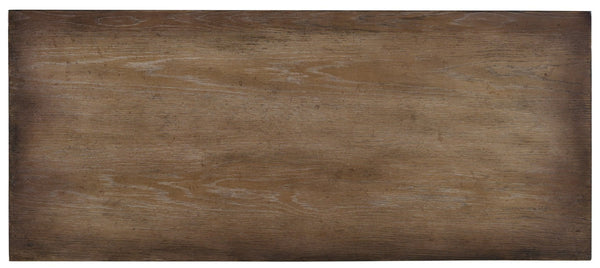 Hooker Furniture Melange Savion Chest With Distressed Dark Wood Finish, Oversized Medallions & Adjustable Shelf, Ventilated Storage (42"W) 638-85044