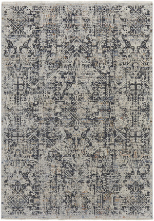 Feizy Rugs Kaia Luxurious Distressed Area Rug - Durable Soft Polypropylene Blend For High Traffic Homes Ivory,Gray,Taupe Polypropylene,Viscose,Polyester Kai39hufnvybgeh18