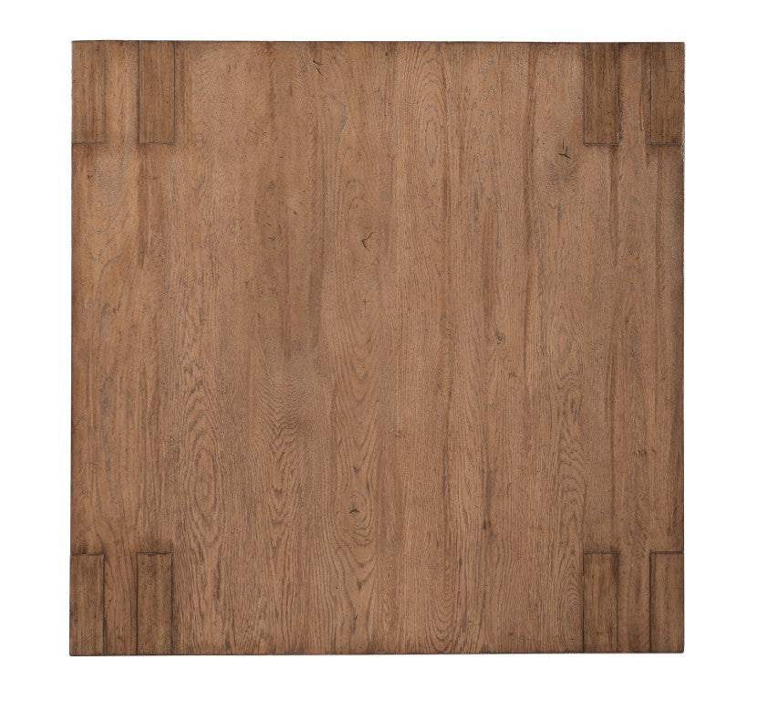 Hooker Furniture Commerce Chunky Mindi Wood Cocktail Table – 42" Square Sculptural Centerpiece With Distressed Texture 7228-80004-85