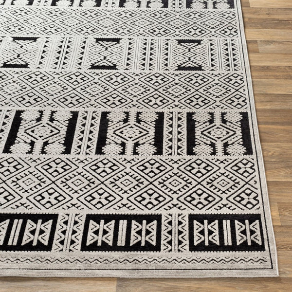 Livabliss Dantel Global Geometric Machine Woven Polyester Rug Low Pile Entryway Accent DTL2304-2211