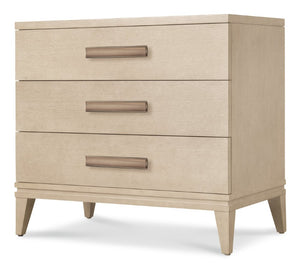 Hooker Furniture Westwood Quartered Oak Nightstand With Cedar-Lined Drawer, Polished Limestone Finish & Usb Charging 18.25 L x 32.25W x 30.25H 6133-90016-80