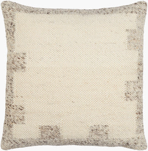 Surya Deccan Traps Accent Pillow - Luxurious 18"L X 18"W Cotton-wool Blend For Elegant Home Decor Upgrade Ivory Wool,Cotton,Cotton Dtp006-3636