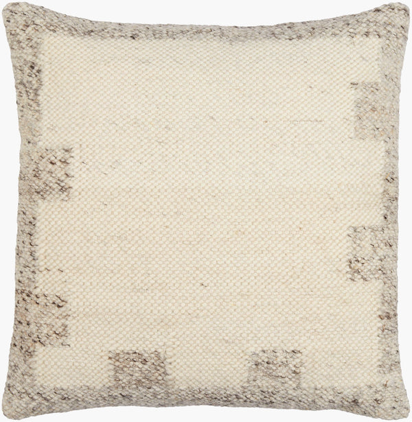 Surya Deccan Traps Accent Pillow - Luxurious 18"L X 18"W Cotton-wool Blend For Elegant Home Decor Upgrade Ivory Wool,Cotton,Cotton Dtp006-3636