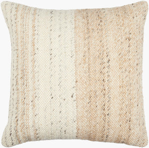 Surya Deccan Traps Accent Pillow - Luxurious 18"L X 18"W Cotton-wool Blend For Elegant Home Decor Upgrade Tan Wool,Cotton,Cotton Dtp007-2222p