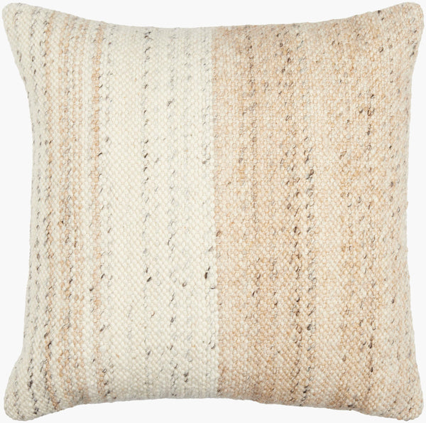 Surya Deccan Traps Accent Pillow - Luxurious 18"L X 18"W Cotton-wool Blend For Elegant Home Decor Upgrade Tan Wool,Cotton,Cotton Dtp007-2222p
