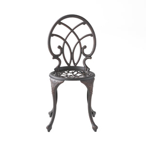 English Elm Charleston Cast Aluminum Outdoor Bistro Set Rust Resistant Copper Finish Patio Seating 50550.00COP