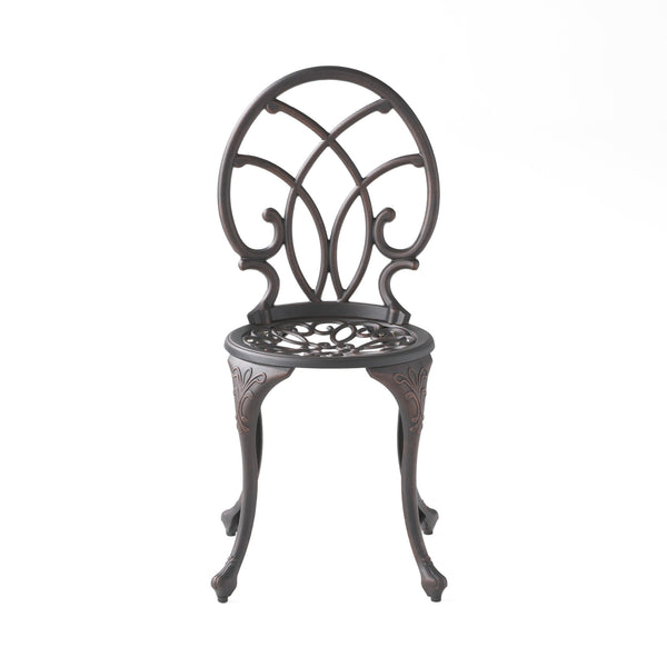 English Elm Charleston Cast Aluminum Outdoor Bistro Set Rust Resistant Copper Finish Patio Seating 50550.00COP