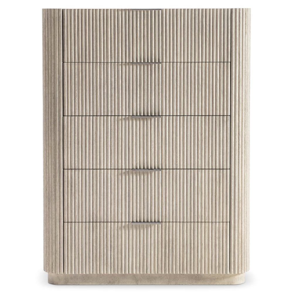 Bernhardt Bernhardt Lucerne Wire-brushed Oak Five Drawer Chest with Reeded Surround for Bedroom 393140