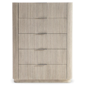 Bernhardt Bernhardt Lucerne Wire-brushed Oak Five Drawer Chest with Reeded Surround for Bedroom 393140