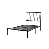 Homelegance By Top-Line Dante Metal Platform Bed with Curved Metal Headboard Black Metal