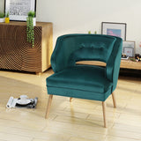 Christopher Knight Home® - Noble House - Mariposa Mid Century Teal Velvet Accent Chair