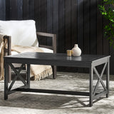 Christopher Knight Home® - Noble House - Nester Indoor Farmhouse Black Finished Acacia Wood Coffee Table