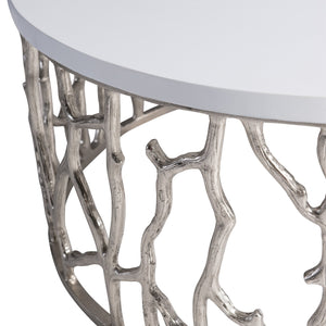 Bernhardt Bernhardt Milos Outdoor Cocktail Table — Sculptural Faux Bois Cast-Aluminum Base With Grc Top, Bone Finish X05025