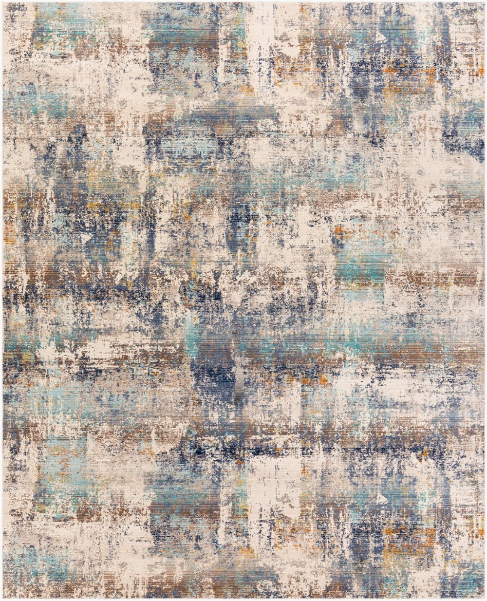 Livabliss Dublin Geometric Machine Woven Polypropylene Accent Rug for Entryways and Small Spaces White, Light Bl 5'3" x 7'3" DUB2300-5710