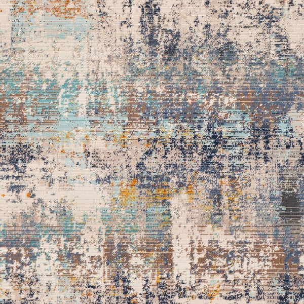 Livabliss Dublin Geometric Machine Woven Polypropylene Accent Rug for Entryways and Small Spaces White, Light Bl 5'3" x 7'3" DUB2300-5710