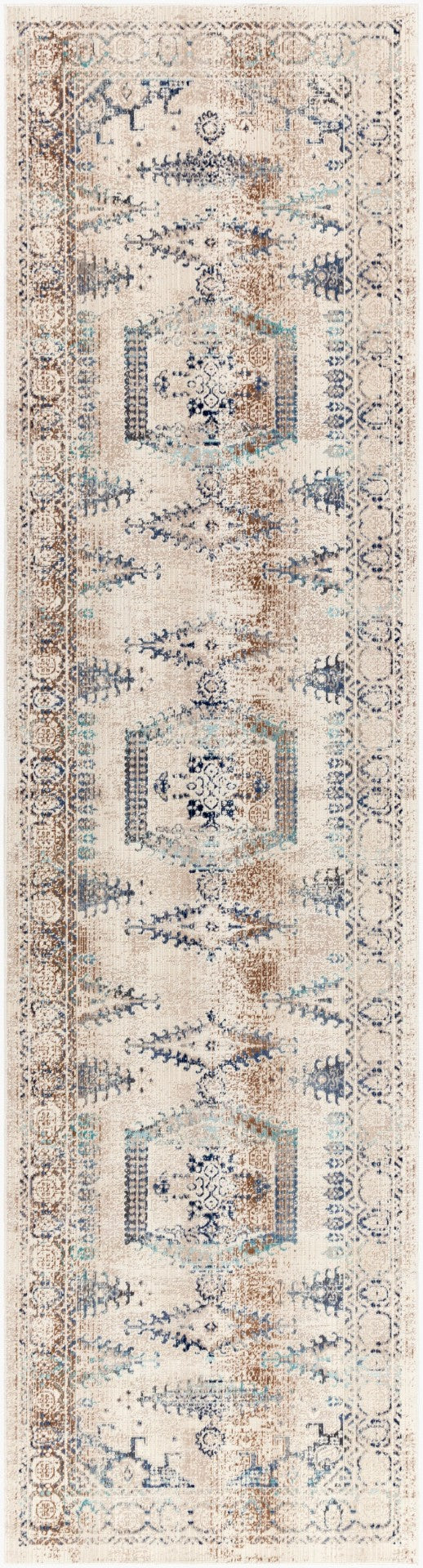 Livabliss Dublin Geometric Runner Rug Polypropylene Low Pile for Hallways and Entryways DUB2311-29103