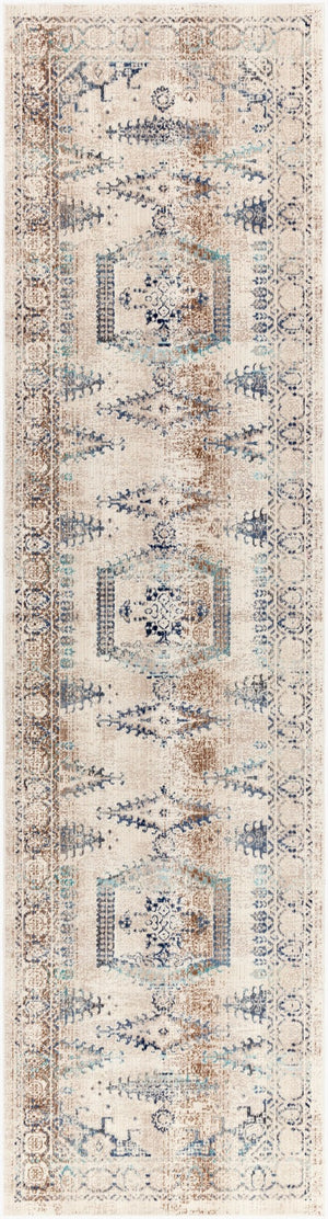 Livabliss Dublin Geometric Runner Rug Polypropylene Low Pile for Hallways and Entryways DUB2311-29103
