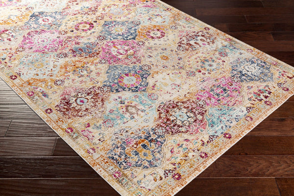Livabliss Dublin Traditional Polypropylene Accent Rug Low Pile Machine Woven Entryway Decor Purple, Burgand 2' x 3'2" DUB2312-232