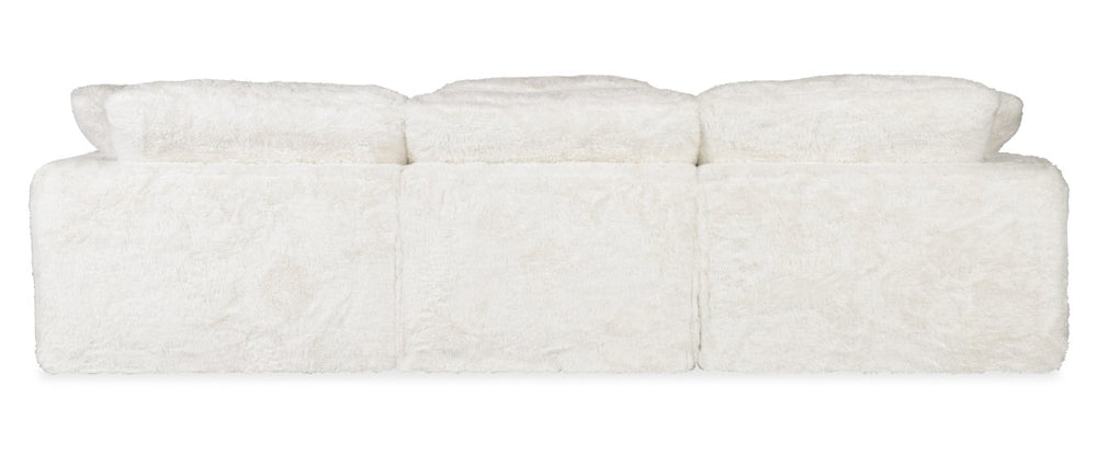 Hooker Furniture Barefoot Plush Two-Seat Sofa In Yakety Yak Natural Fabric — Modern Boxy Silhouette, Cozy Comfort 45.00 L x 125.00W x 24.75H SS410-3PC-410