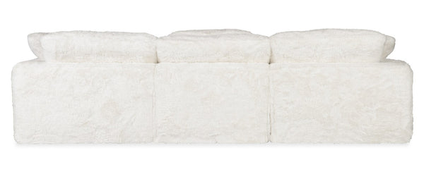 Hooker Furniture Barefoot Plush Two-Seat Sofa In Yakety Yak Natural Fabric — Modern Boxy Silhouette, Cozy Comfort 45.00 L x 125.00W x 24.75H SS410-3PC-410