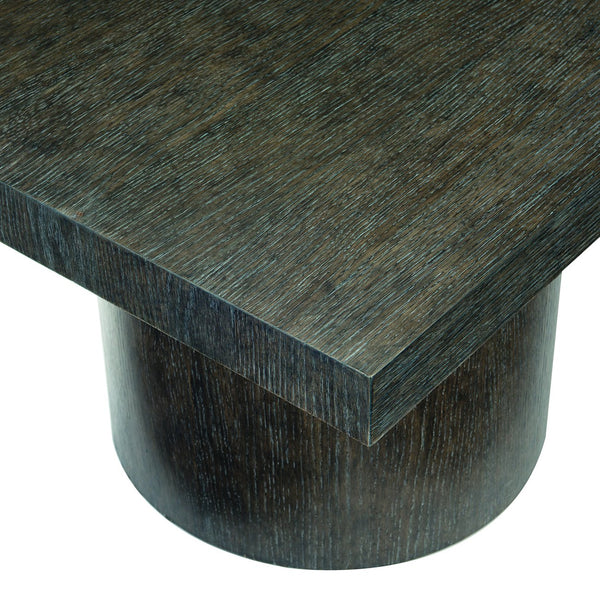 Bernhardt Bernhardt Rustic Modern Linea Rectangular Cocktail Table — 60"W Cerused Charcoal Oak Veneer Design 384022B