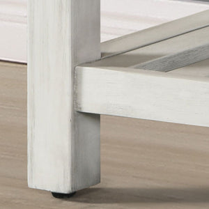 English Elm Steve Silver - Canova Marble Top Server in Cathedral White with Tempered Glass Doors, Adjustable Shelves, Levelers B081P157068