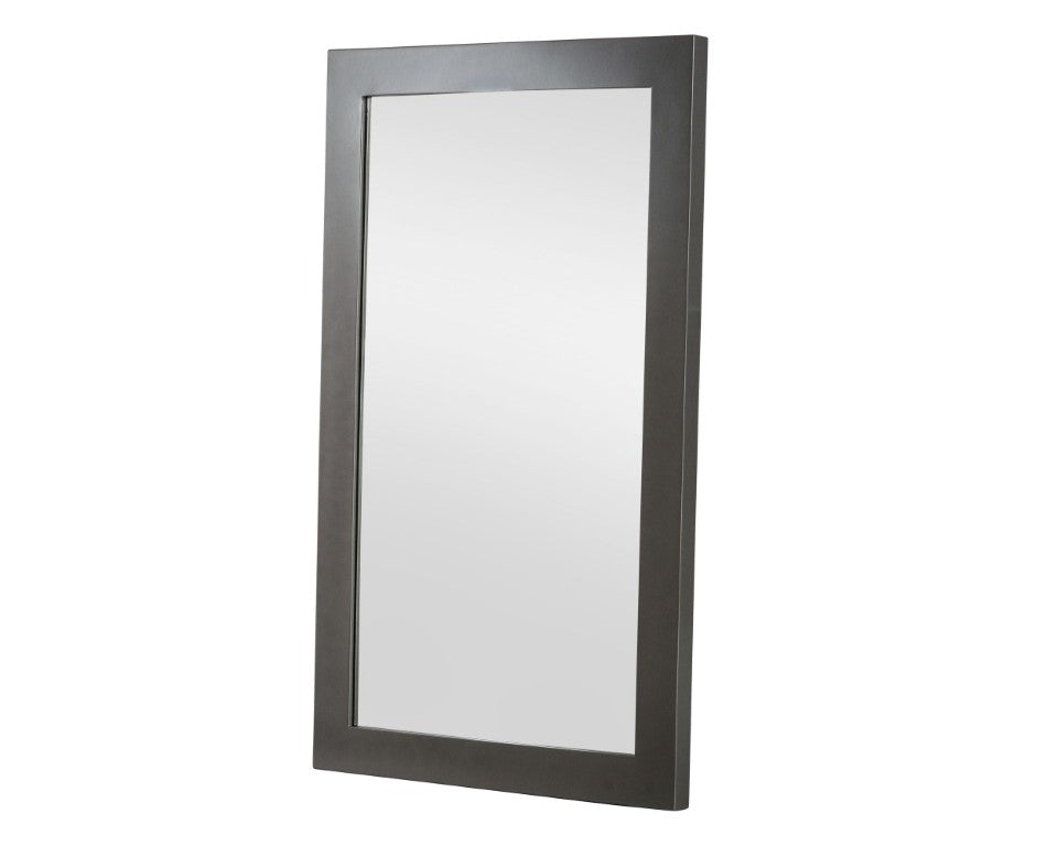 VIG Furniture Duke Matte Grey Rectangular Mirror 55"X28" — Thick Modern Frame, Ready-To-Hang Statement Accent Piece VGVCJ1811-GRY-M