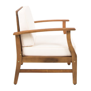 English Elm Perla Solid Acacia Outdoor Club Chair Slatted Hardwood Frame Resort Patio Seat 61442.00CRM
