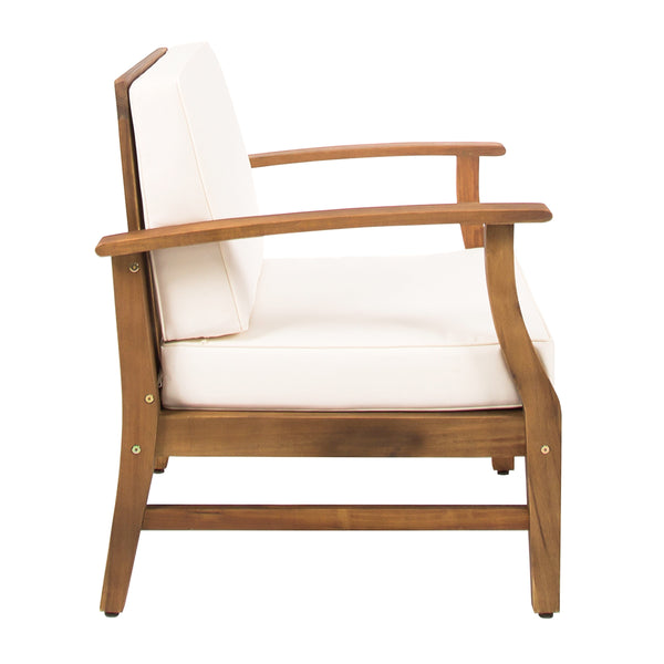 English Elm Perla Solid Acacia Outdoor Club Chair Slatted Hardwood Frame Resort Patio Seat 61442.00CRM-61442.00CRM