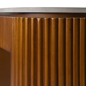 VIG Furniture Duncan Faux Concrete And Walnut Console Table — Compact 47.2" Hallway Console, No Assembly, Modern Transitional Style VGMC-GF-1A024