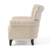 Christopher Knight Home® - Noble House - Greggory Tufted Light Beige Fabric Club Chair