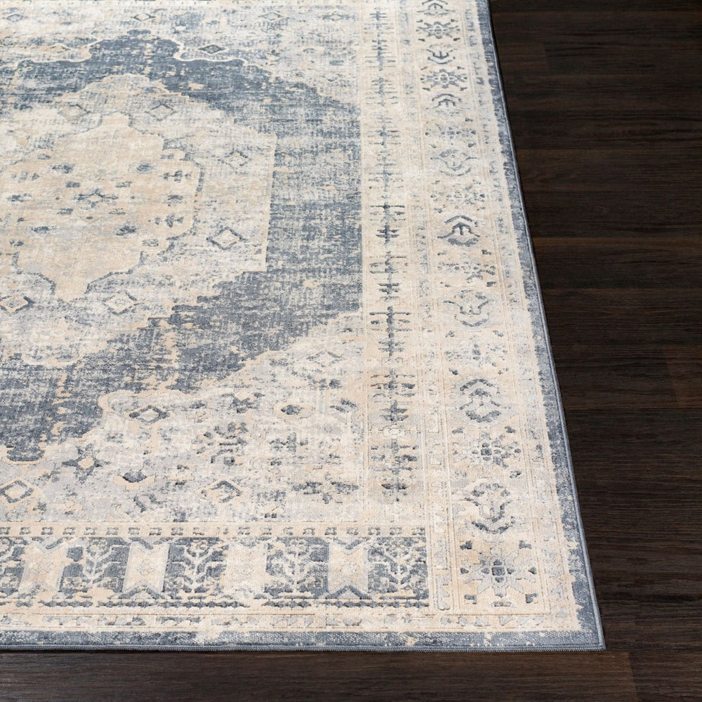 Livabliss Durham Traditional Machine Woven Polypropylene Accent Rug for Entryways and Bedside Tan, Gray 6'8" x 9'6" DUR1015-6796