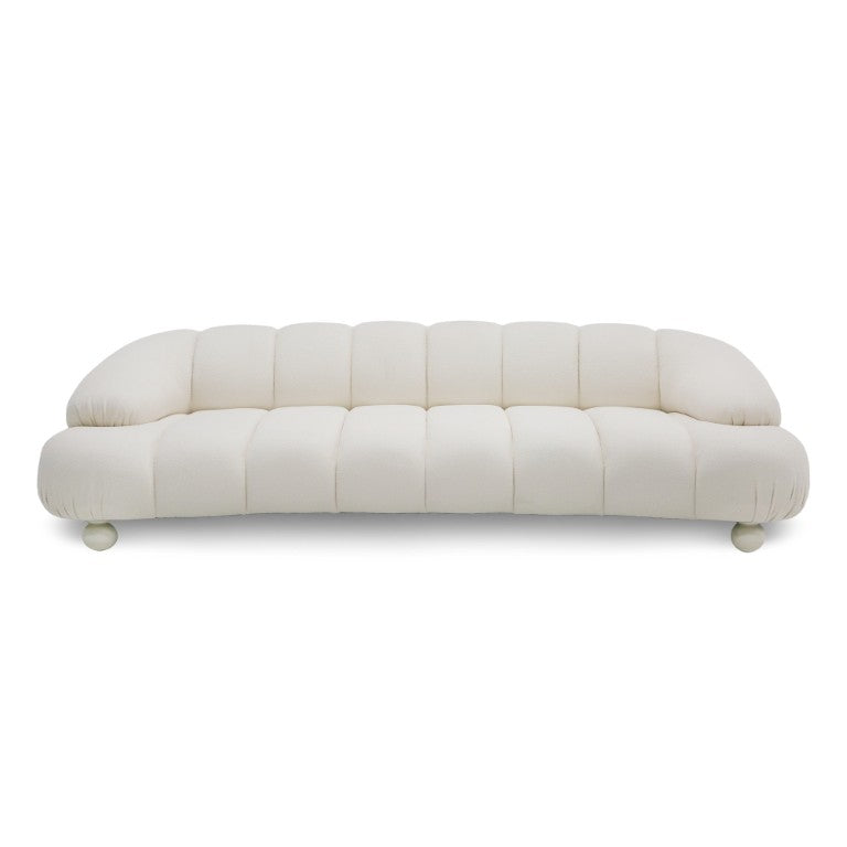 VIG Furniture Duran White 4-Seater Sofa — Contemporary Curved Design, Plush Cushions, Solid Wood Frame & Birch Legs VGOD-ZW-23002A-SOFA-WHT