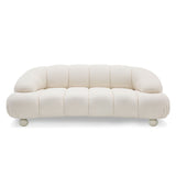 VIG Furniture Divani Casa Duran - Contemporary White Fabric Loveseat Sofa VGOD-ZW-23002A-LOVE-WHT