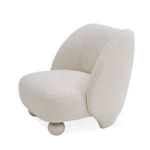 VIG Furniture Divani Casa Duran - Contemporary White Fabric Accent Chair VGOD-ZW-23056-WHT